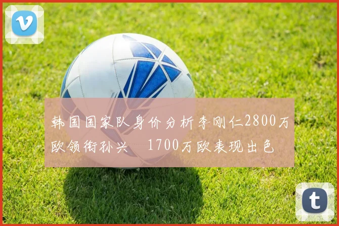韩国国家队身价分析李刚仁2800万欧领衔孙兴慜1700万欧表现出色